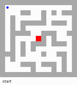 Maze2D test episode, ground-truth rollout.